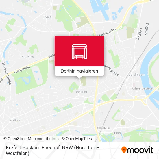 Krefeld Bockum Friedhof Karte