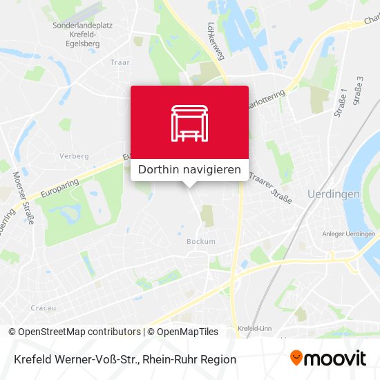 Krefeld Werner-Voß-Str. Karte