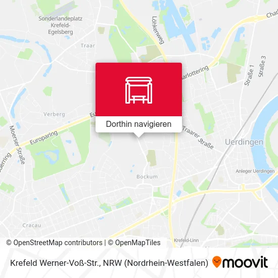 Krefeld Werner-Voß-Str. Karte