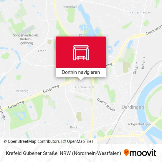 Krefeld Gubener Straße Karte