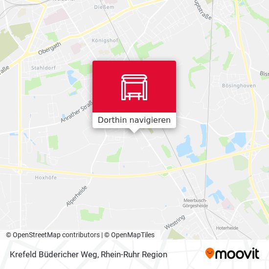 Krefeld Büdericher Weg Karte