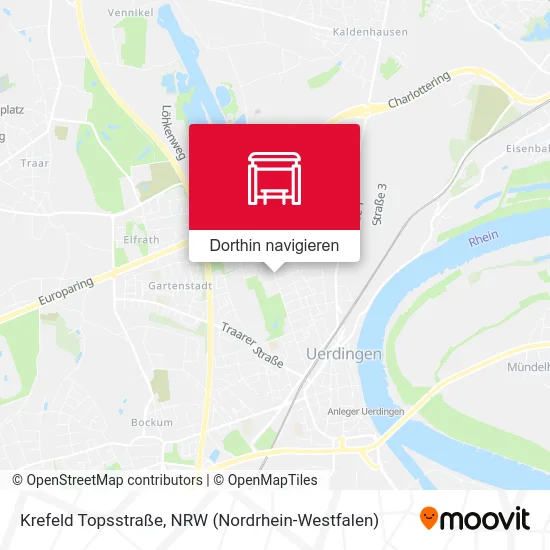 Krefeld Topsstraße Karte