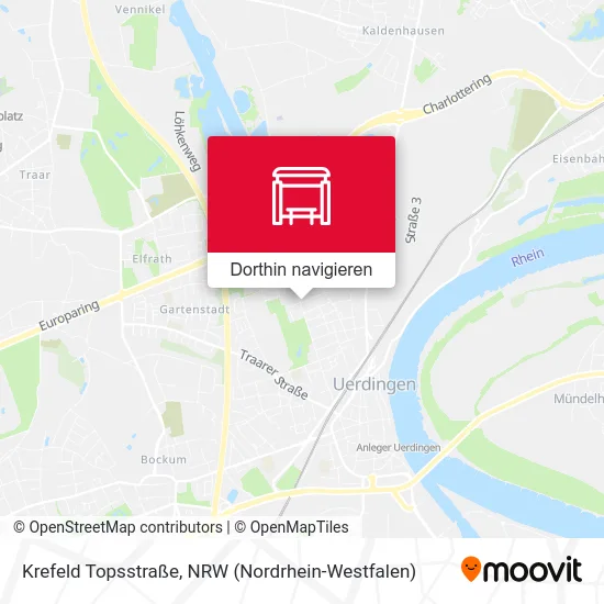 Krefeld Topsstraße Karte