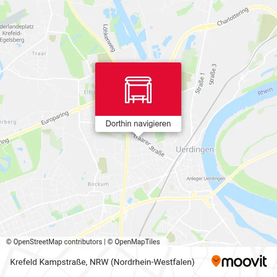 Krefeld Kampstraße Karte