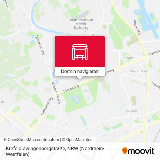 Krefeld Zwingenbergstraße Karte