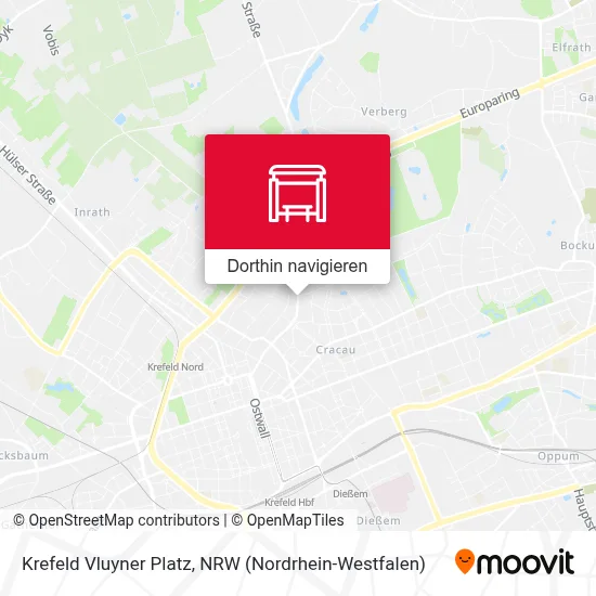 Krefeld Vluyner Platz Karte