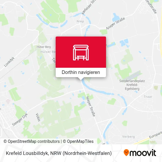 Krefeld Lousbilldyk Karte