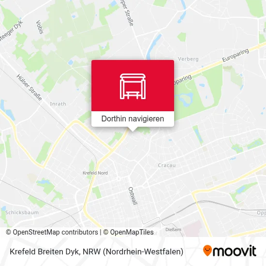 Krefeld Breiten Dyk Karte