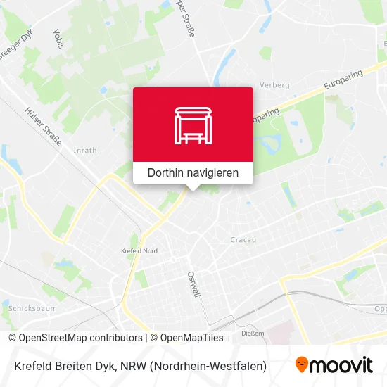 Krefeld Breiten Dyk Karte