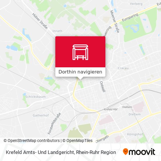 Krefeld Amts- Und Landgericht Karte