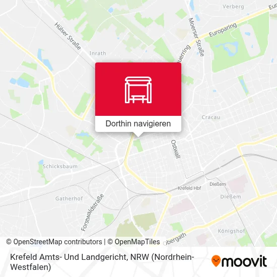 Krefeld Amts- Und Landgericht Karte