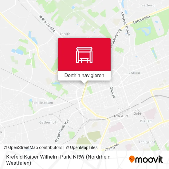 Krefeld Kaiser-Wilhelm-Park Karte