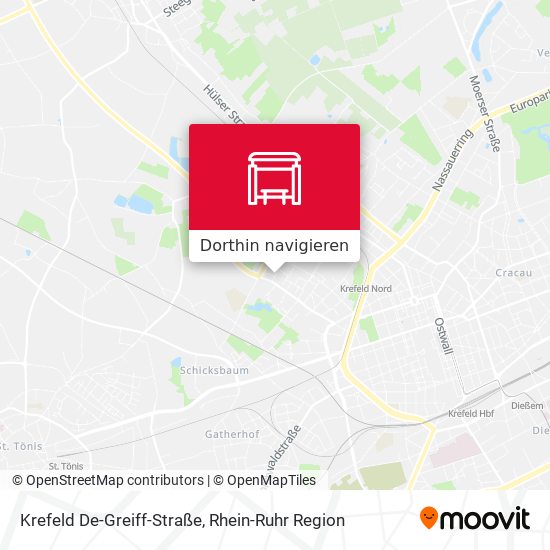 Krefeld De-Greiff-Straße Karte