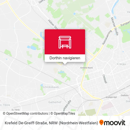 Krefeld De-Greiff-Straße Karte