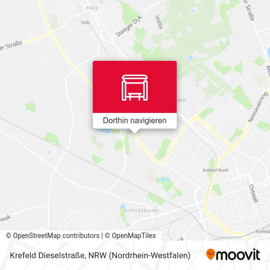 Krefeld Dieselstraße Karte