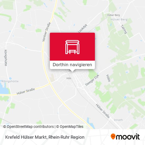 Krefeld Hülser Markt Karte