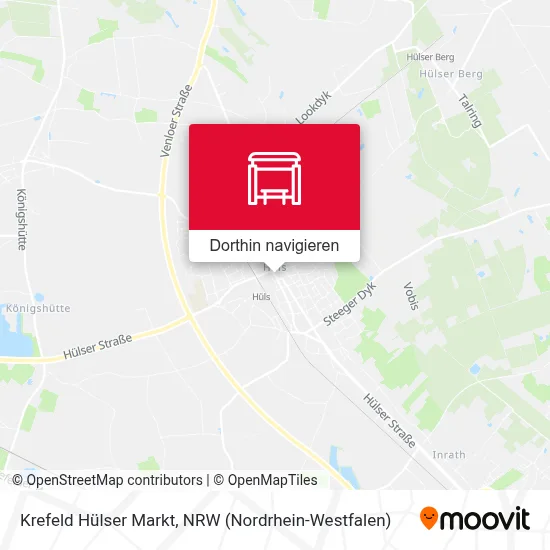 Krefeld Hülser Markt Karte