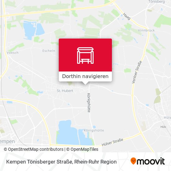 Kempen Tönisberger Straße Karte