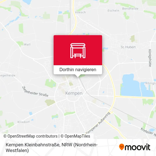 Kempen Kleinbahnstraße Karte