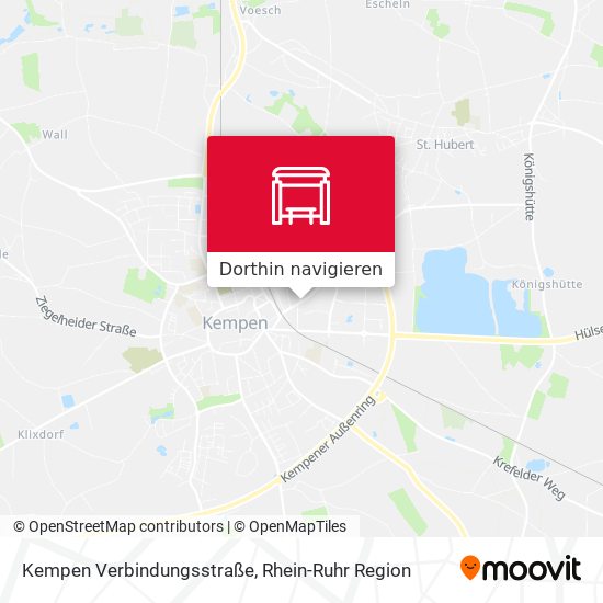 Kempen Verbindungsstraße Karte