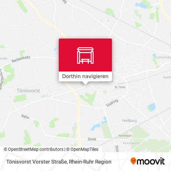 Tönisvorst Vorster Straße Karte