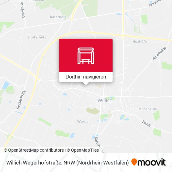 Willich Wegerhofstraße Karte