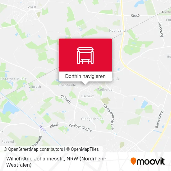 Willich-Anr. Johannesstr. Karte