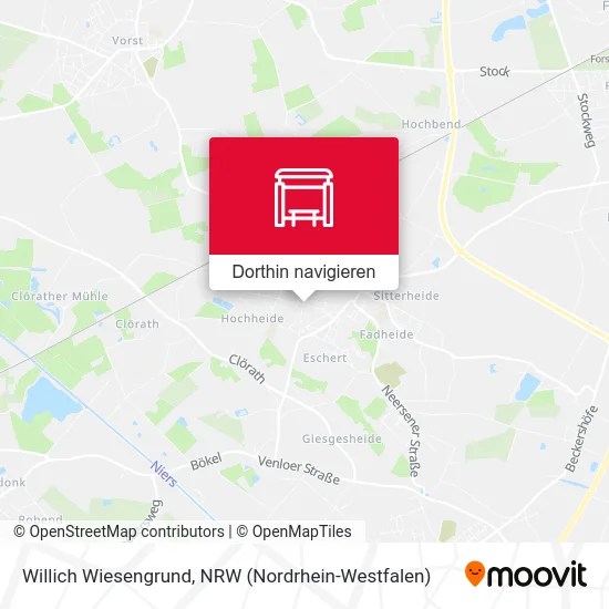 Willich Wiesengrund Karte