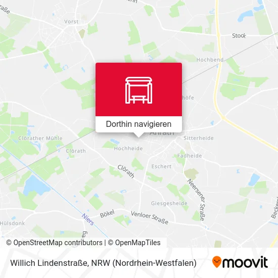 Willich Lindenstraße Karte