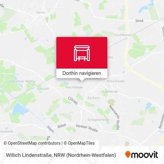 Willich Lindenstraße Karte