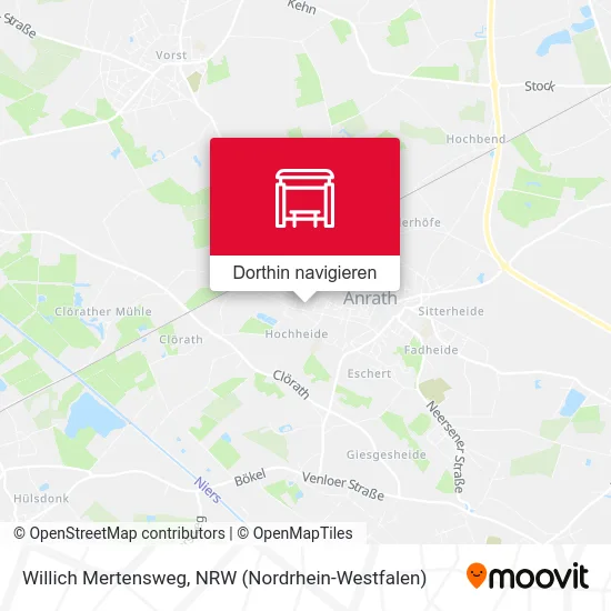 Willich Mertensweg Karte