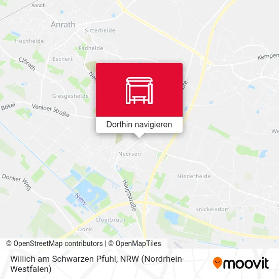 Willich am Schwarzen Pfuhl Karte