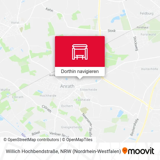 Willich Hochbendstraße Karte