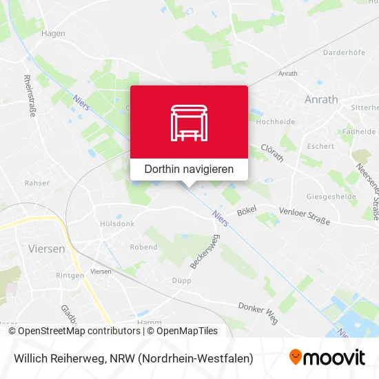 Willich Reiherweg Karte