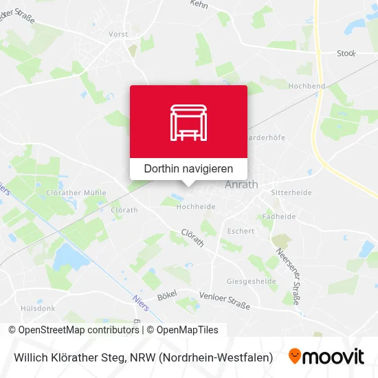 Willich Klörather Steg Karte