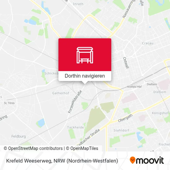 Krefeld Weeserweg Karte