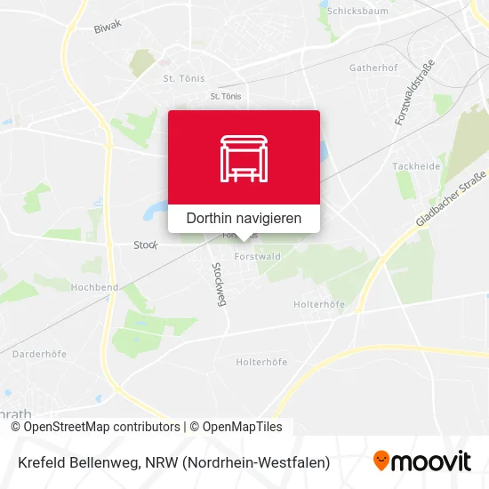 Krefeld Bellenweg Karte