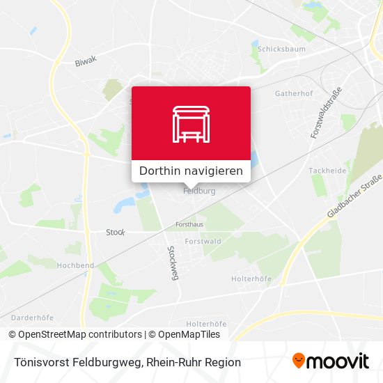 Tönisvorst Feldburgweg Karte