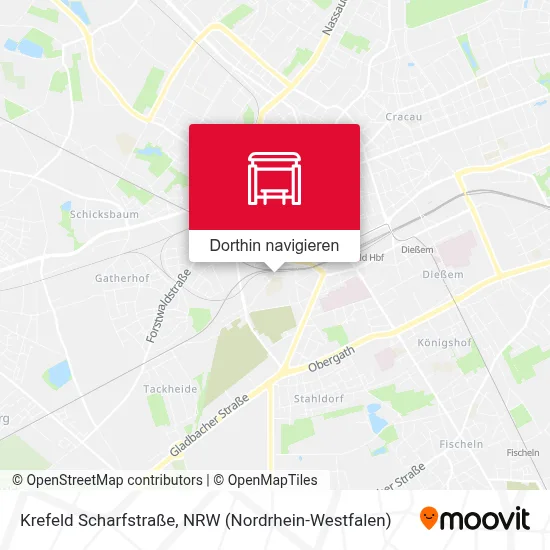 Krefeld Scharfstraße Karte