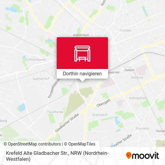 Krefeld Alte Gladbacher Str. Karte