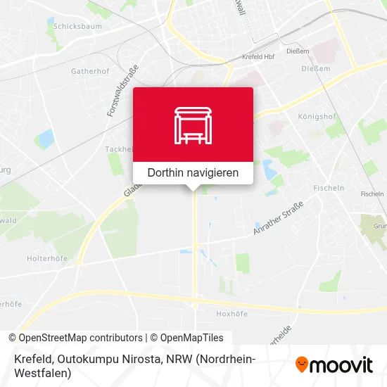 Krefeld, Outokumpu Nirosta Karte