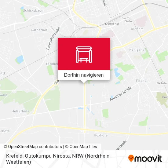 Krefeld, Outokumpu Nirosta Karte