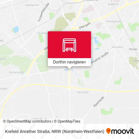 Krefeld Anrather Straße Karte