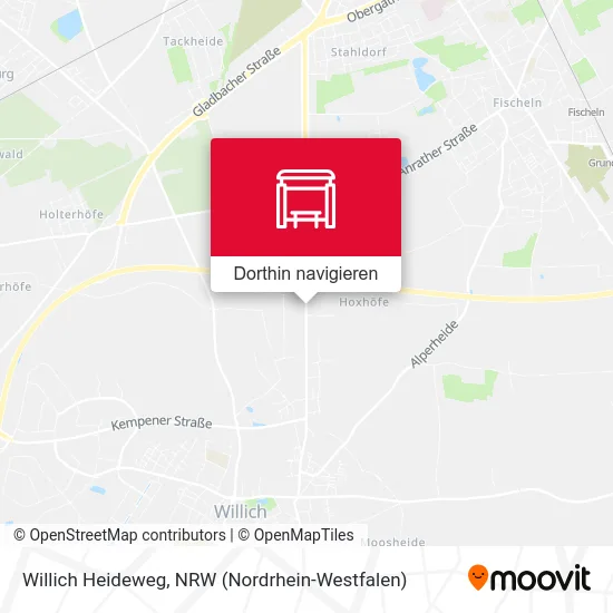 Willich Heideweg Karte