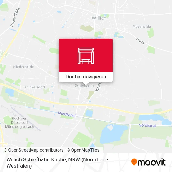 Willich Schiefbahn Kirche Karte