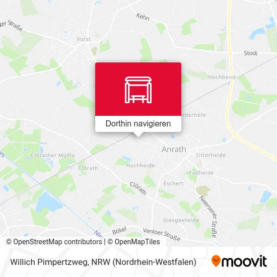 Willich Pimpertzweg Karte