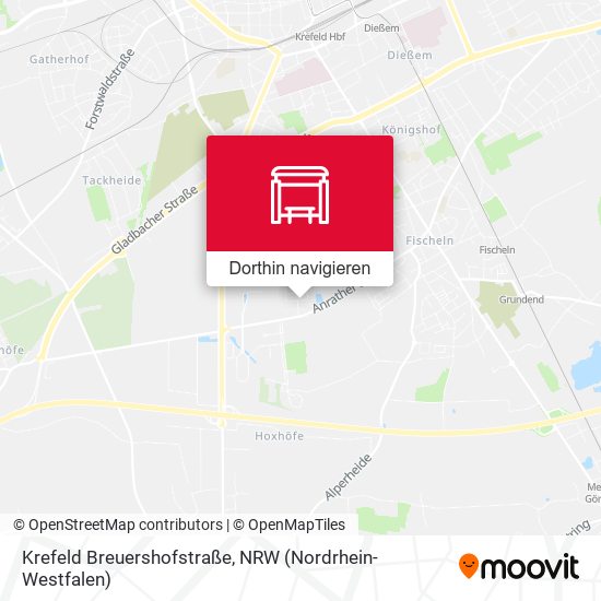 Krefeld Breuershofstraße Karte