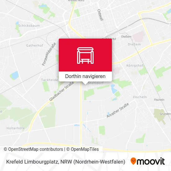 Krefeld Limbourgplatz Karte