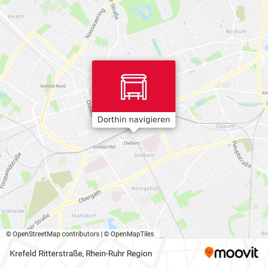 Krefeld, Dießem Karte