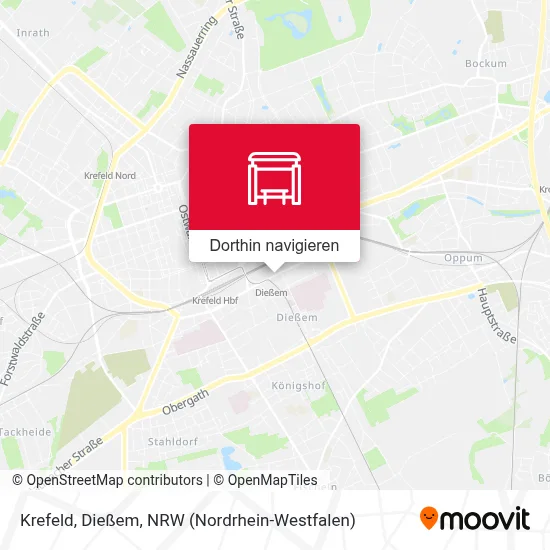 Krefeld, Dießem Karte